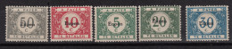 BELGIE : OC101-5  * – Bezetting Occupation EUPEN (1920) – Timbres-taxe - OC55/105 Eupen & Malmédy