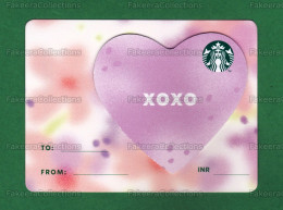 INDIA Inde Indien - XOXO - Starbucks Gift Card Odd Heart Shape - CN 2000 , SKU 11150571 23002275 - Unused - As Scan - Tarjetas De Regalo