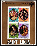 St. Lucia Block 19 Mit 472-475 Postfrisch Jahr Des KIndes #HD558 - St.Lucia (1979-...)