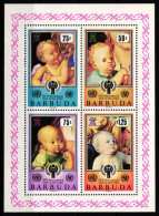Barbuda Block 47 Mit 465-468 Postfrisch Jahr Des KIndes #HD528 - Antigua Et Barbuda (1981-...)
