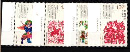 China Volksrepublik 4966-4969 Postfrisch Scherenschnitte #HX980 - Otros & Sin Clasificación