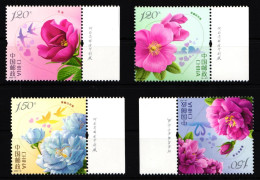 China Volksrepublik 5200-5203 Postfrisch Blumen Rosen #HY557 - Autres & Non Classés