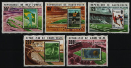 Obervolta 1979 - Mi-Nr. 740-744 ** - MNH - Fußball / Soccer - Opper-Volta (1958-1984)