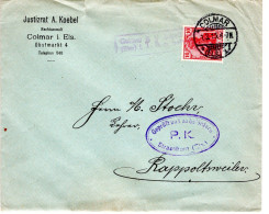 Lettre Justizrat A. Koebel De Colmar - Briefe U. Dokumente