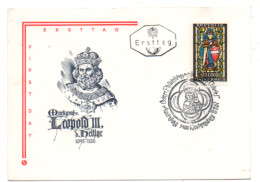 Österreich 1967 MiNr.: 1252 Ersttag Leopold III Austria FDC Scott: 804 YT: 1086 Sg: 1512 - FDC