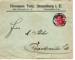 Lettre Hermann Tietz De Strasbourg - Storia Postale