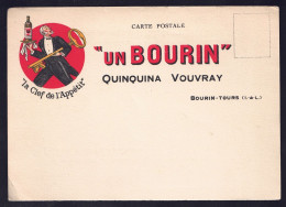 +++ Carte Publicitaire - Publicité Quinquina VOUVRAY - " Un Bourin "- TOURS  // - Publicité