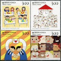 SOUTH KOREA - 2015 - BLOCK OF 4 STAMPS MNH ** - Happy School Life - Korea, South