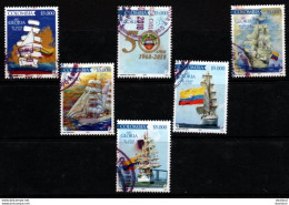 0036B-KOLUMBIEN 2018 - 50 YEARS OF ARC GLORIA, SCHOOL NAVY. SHIPS - COMPLETE USED SET X 6 STAMPS. - Colombie