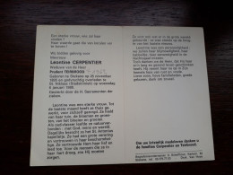 Leontine Cerpentier ° Stekene 1895 + Sint-Niklaas 1988 X Prudent Teirbrood - Esquela