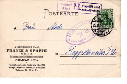 Carte De Franck Et Spaeth De Colmar - Covers & Documents