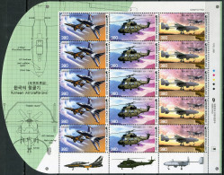 SOUTH KOREA - 2021 - MINIATURE SHEET MNH ** - Korean Air Force Aircraft's - Korea (Zuid)