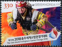 SOUTH KOREA - 2018 - STAMP MNH ** - 13th World Firefighter Games, Chungju - Corée Du Sud