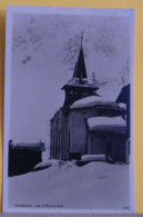 (GRI) GRIMENTZ - VAL D' ANNIVIERS  -EGLISE - CHIESA SOTTO LA NEVE - VIAGGIATA 1923 - Sierre