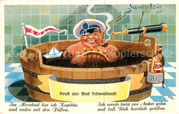 73072397 Bad Schwalbach Moorbad Karikatur Bad Schwalbach - Bad Schwalbach