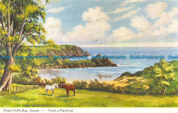R063922 Three Cliffs Bay. Gower. From A Painting. Harvey Barton - Welt