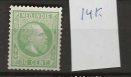 1870 MNG Nederlands Indië NVPH 14K Perf 12 1/2 Gr. G. - India Holandeses