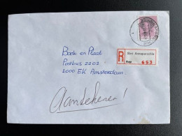 NETHERLANDS 1984 REGISTERED LETTER SINT ANNAPAROCHIE TO AMSTERDAM 31-12-1984 NEDERLAND AANGETEKEND - Cartas & Documentos