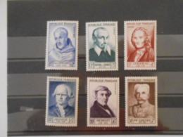 FRANCE YT 945/950 PERSONNAGES CELEBRES 1953** - Unused Stamps