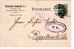 Carte Oberelsässische Verlagsanstalt AG De Colmar - Cartas & Documentos