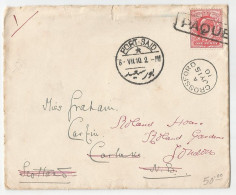 Great Britain EVII Egypt Cover Sent To Scotland Carluke Paquebot Port-Said 1910 Orient Line Steamers - Covers & Documents