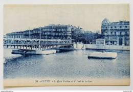CPA 34.Sète - Quai Vauban Et Le Pont De La Gare - Sete (Cette)
