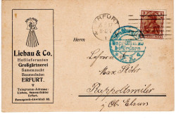 Carte Ets. Liebay Et Co. à Erfurt - Storia Postale