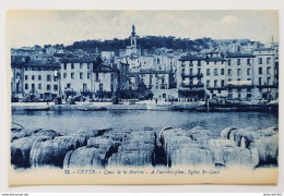 CPA 34.Sète - Quai De La Marine, église Saint Louis - Sete (Cette)