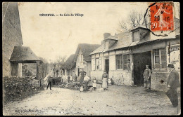 CPA 76 MENERVAL - Un Coin Du Village ** Phila Marcophilie Cachet Convoyeur CHARS à SERQUEUX - Andere & Zonder Classificatie