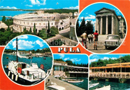 73070717 Pola Pula Croatia Amphitheater Hafen Segelyacht Tempel  - Kroatien