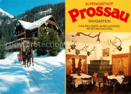 73070384 Badgastein Alpengasthof Prossau Pferdeschlitten Gaststube Lansersee - Sonstige & Ohne Zuordnung