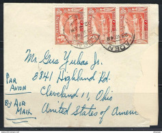 Yemen 1948 Aden Cover To Cleveland Ohio USA, Postal History - Yémen