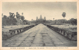 Cambodge - Ruines D'Angkor - Angkor-Vath, Vue Générale - Ed. Nadal 17 - Cambodia