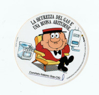 SNAM La Sicurezza Del Gas  Ø Cm 10  ADESIVO STICKER  NEW ORIGINAL - Pegatinas