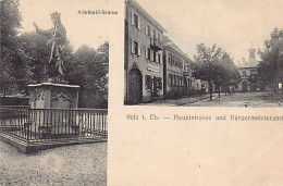 SELTZ Selz (67) Adelheid Statue - Hauptstrasse Und Bürgermeisteramt - Ed. W. Springer Fils  - Andere & Zonder Classificatie