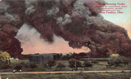 Near FINDLAY (OH) Three Burning Oil Tanks, Struck By Lighting - Autres & Non Classés