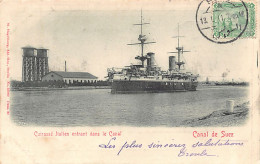 Egypt - Suez Canal - Italian Battleship Entering The Canal - Publ. W. Hagelberg  - Sues