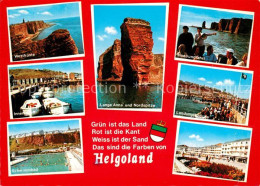73070170 Helgoland Westkueste Hafen Schwimmbad Lange Anne Nordspitze Inselrundfa - Helgoland