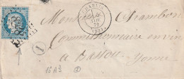 Lettre De Chablis à Bassou LSC - 1849-1876: Classic Period