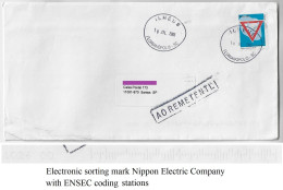 Brazil 2005 Returned Cover From Florianópolis Ilhéus Agency To Santos Stamp Dove Of Peace Traffic Sign PO Box Cancelled - Cartas & Documentos