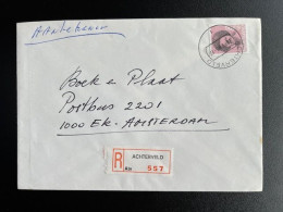 NETHERLANDS 1986 REGISTERED LETTER ACHTERVELD TO AMSTERDAM 30-05-1986 NEDERLAND AANGETEKEND - Lettres & Documents