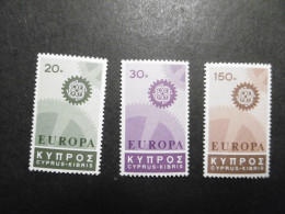 Zypern Mi. 292/294 ** Eurpa Cept Ausgabe 1967 - Unused Stamps