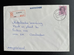 NETHERLANDS 1984 REGISTERED LETTER ALMKERK TO AMSTERDAM 27-03-1984 NEDERLAND AANGETEKEND - Briefe U. Dokumente