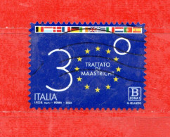 Italia ° -  2023 -  TRATTATO Di MAASTRICHT.  Usato. - 2021-...: Usati