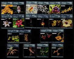 0036H- KOLUMBIEN- 2018. COMPLETE USED SET- ORCHIDS. SCARCE. - Kolumbien