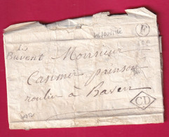 CURSIVE 13 BAVENT CALVADOS CD NOIR BOITE RURALE F HEROUVILLE POUR BAVENTLETTRE - 1801-1848: Precursores XIX