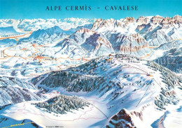 73065874 Cavalese Alpe Cermis Panoramakarte Skigebiet Cavalese - Andere & Zonder Classificatie