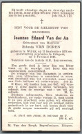 Bidprentje Wilrijk - Van Der Aa Joannes Eduard (1874-1947) - Devotion Images