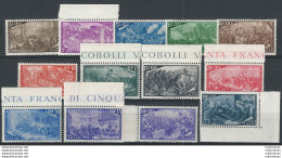 1948 Italia Risorgimento 13v. Bc MNH Sassone N. 580/91+E - 1946-60: Neufs
