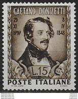 1948 Italia Donizetti MNH Sass N. 593 - 1946-60: Nuevos